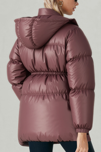 Women's waist-cinching cotton jacket