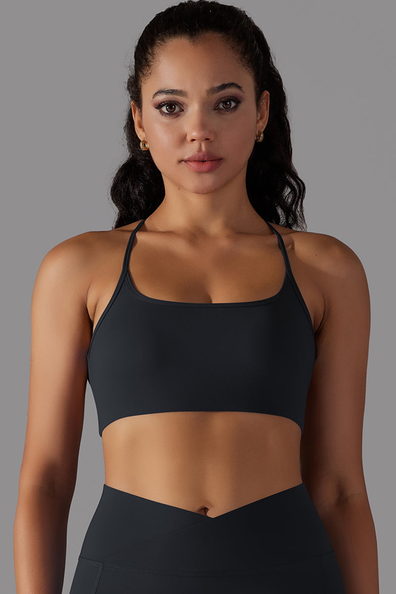 Women Halter Cross Back Sports Bra