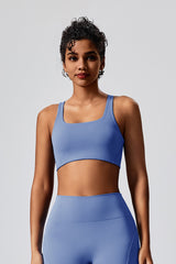 Women Backless Cross Professional Sports With Bra Pad Slim Fashion Fitness Bra