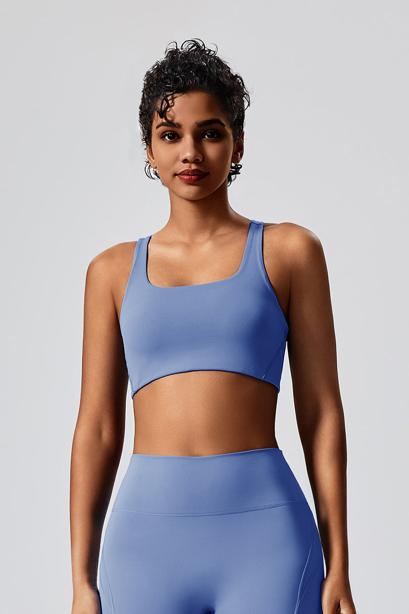 Women Backless Cross Professional Sports With Bra Pad Slim Fashion Fitness Bra