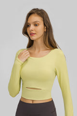 Women'S Yoga Slim Fit Long Sleeved Thumbhole