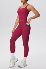 Women's Two Piece Set:High-elasticity Bra And Leggings