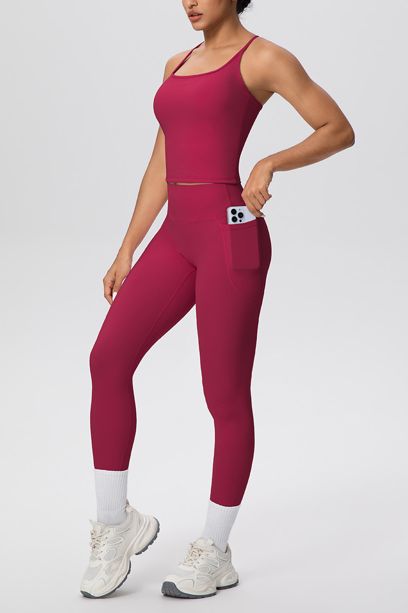 Women's Two Piece Set:High-elasticity Bra And Leggings