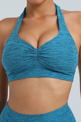 Women Adjustable Straps Hanging Neck Skinny Back Quick Dry Sports Fitness Running Yoga Bra