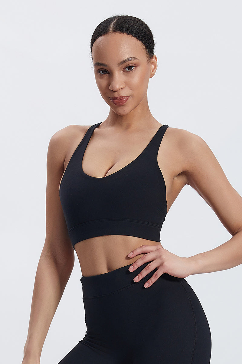 Women'S Yoga Cross Line Sports Bra Tank Top