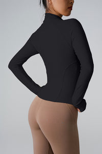 Women'S Zip Stripe Skinny Sports Long Sleeve Jacket