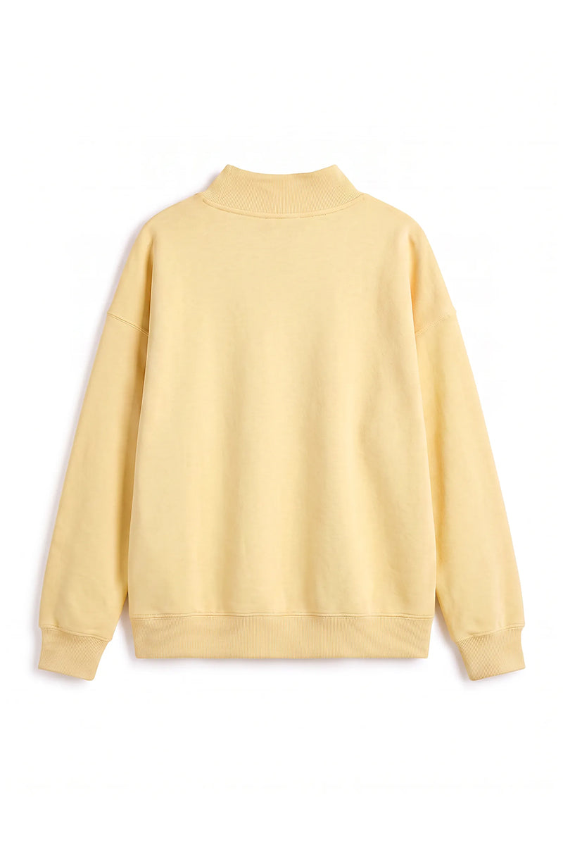 Women's Fall Fleece Mock Neck Sweatshirt with Side Neck Slit