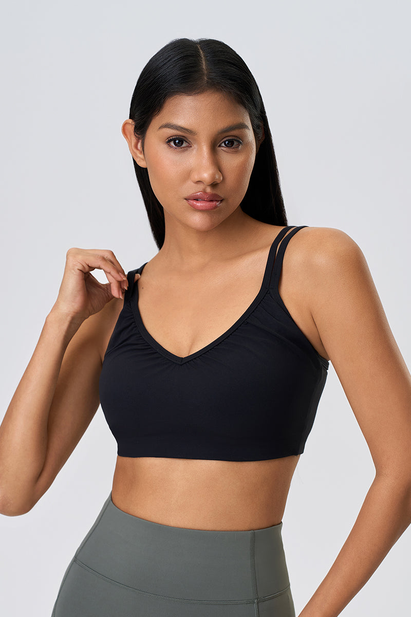Women Naked-Feel Breathable Anti-Shock Crisscross Back Yoga Sports Bra