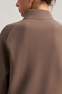 Women Stand Collar Slim-Fit Multi-Pocket Sporty Casual Jacket