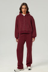 Unisex Boxy Double-Zipper Fleece Jacket Streetwear