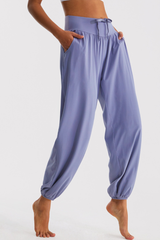 Women's Sports High Waist Lightweight Cuffed Sweatpants