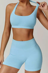 women's   high waisted Hanging sports bra& Leggings suits