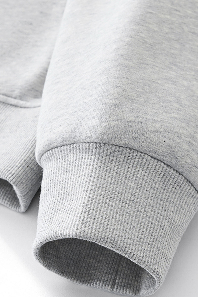 Women Loose Set:Mock Neck Sweatshirt + Shorts