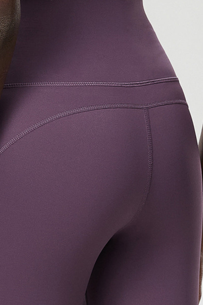Women Wave-Edged High-Waist Quick-Dry Tight-Fit Yoga Cycling Mid-Length Sports Shorts