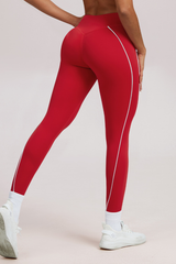 Women's Athletic High-Waisted Pleated Seamless Yoga Leggings