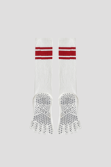 Women's Non-Slip Grip Sole Long Tube Sports Pilates Socks