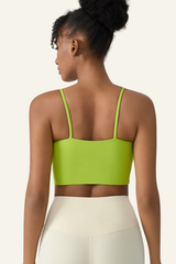 Women's U-neck Padded  Spaghetti-Strap Tank Top