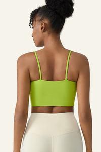 Women's U-neck Padded  Spaghetti-Strap Tank Top