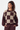 Women's Loungewear Contrast Checkerboard Loose Knit Sweater