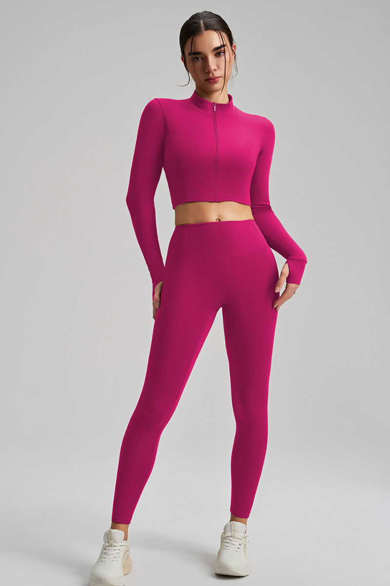 Bras, tight-fitting pants, and a sports three-piece set.