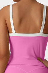 Women Color Block Yoga Sleeveless Tank Tops