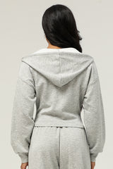 Women Zippered Jacket Hooded Casual Cardigan Jacket