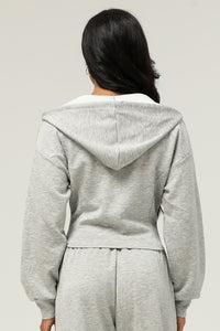 Women Zippered Jacket Hooded Casual Cardigan Jacket