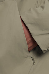 Men Quilted Notch Collar Windproof Loose Casual Jacket