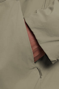 Men Quilted Notch Collar Windproof Loose Casual Jacket