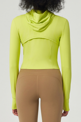 Women's Butter-Soft Hooded Cropped Yoga Jacket
