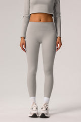 Women Solid Light Fleece Belly Controlling Sports Leggings