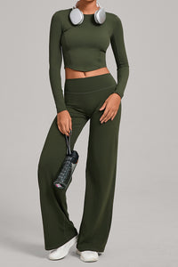 Women Naked Feel Flared Yoga Set