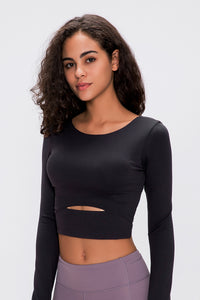 Women'S Yoga Slim Fit Long Sleeved Thumbhole