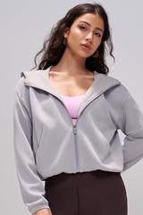 Women‘s Athletic Cropped Full Zipper Sports Jacket