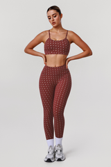 Women's Sports Polka Dot Bra Leggings Two-Piece Set