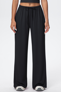 Women’s Drawstring Loose-Fit Athletic Wide-Leg Pants