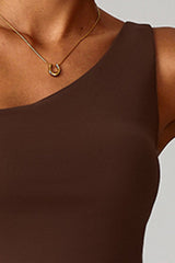 Women Cloud-Feel Quick-Dry Yoga Set: Asymmetric Strap Bra + High-Waist Pocket Leggings