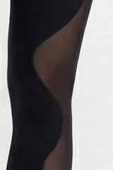 Women's Side Mesh-Paneled Breathable High-Waist Yoga Leggings