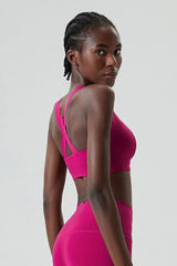 Women Wave-Edge Double-Strap High-Impact Quick-Dry Sports Bra