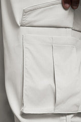 Women Fleece-Lined Loose Cargo Workout Pants with Adjustable Hem