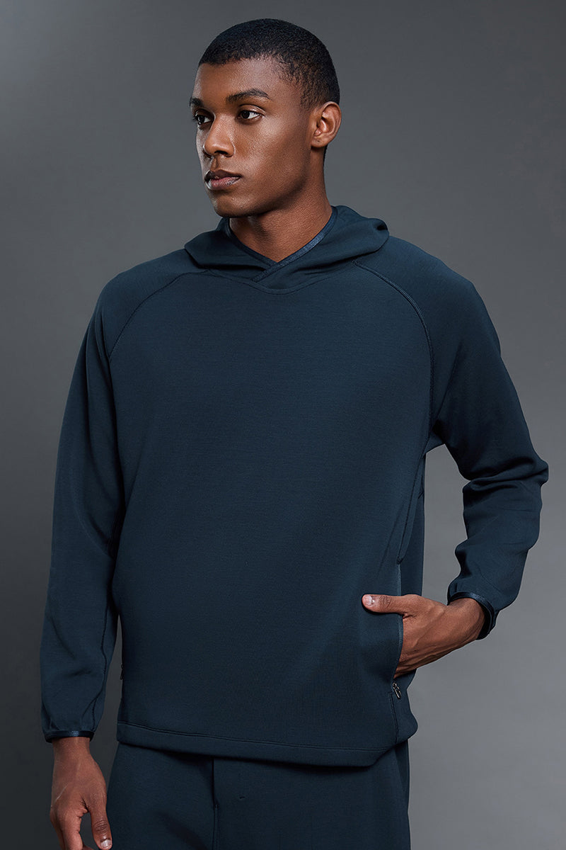 Men Outdoor Hooded Comfortable Stretchy Long Sleeve Sweatshirt