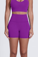 Women'S Fitness Yoga Lines Hip Tight Shorts