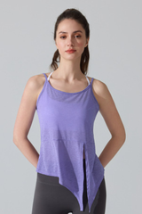 Women's Sweat-Wicking Breathable Side-split Yoga Tank Top
