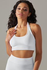 Seamless Backless Halter Sport Bra