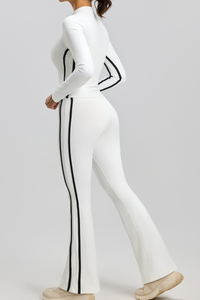 Striped high-waisted yoga set