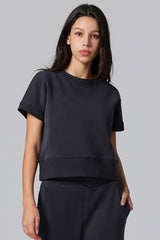 Solid Color Super Soft Air Layer Short-Sleeved Top