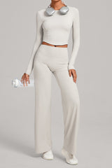 Women Naked Feel Flared Yoga Set