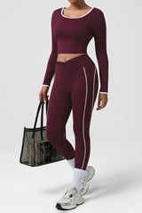 Women Yoga Set: Crop Top & Leggings