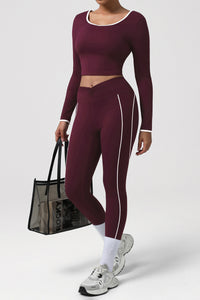Women Yoga Set: Crop Top & Leggings
