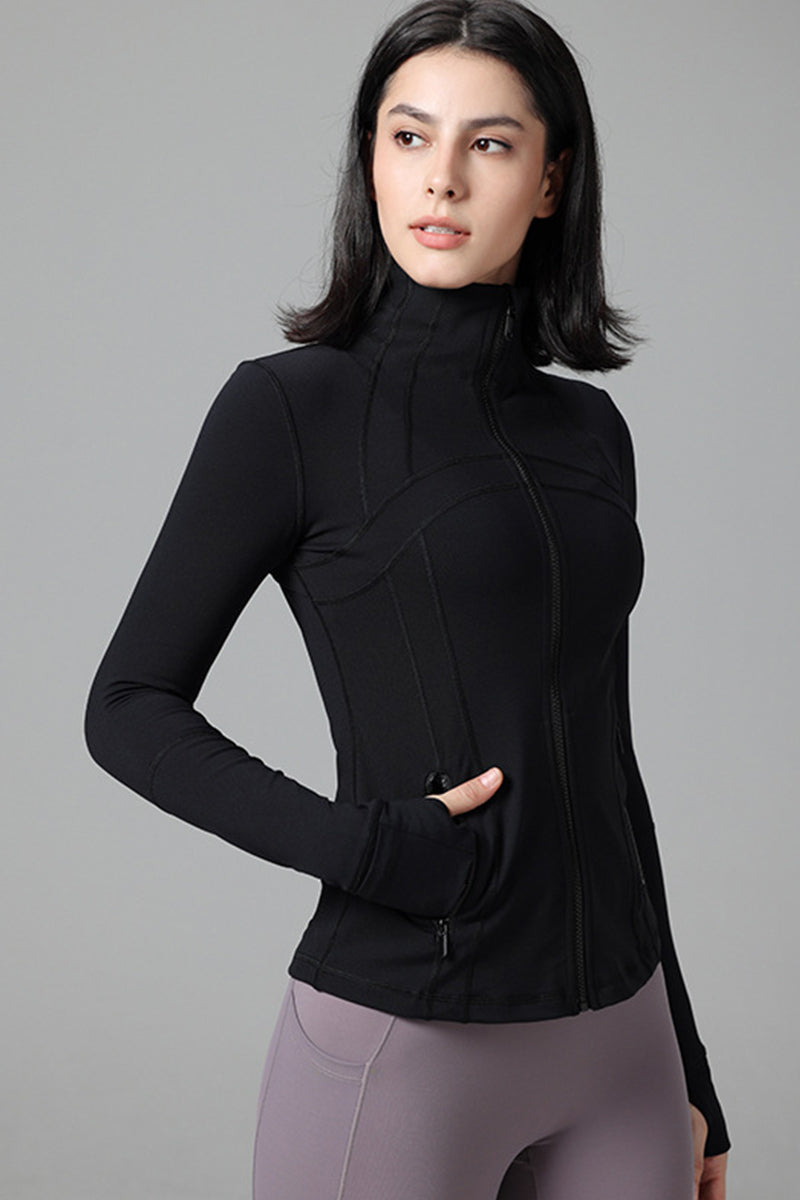 Women's Light Weight Slim Fit Sports Zipper Jacket